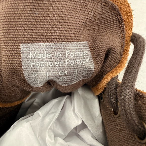 Aldo Mens Lace Up Boots Cognac Brown Leather Size 10 Side Zip Steampunk - Picture 4 of 4